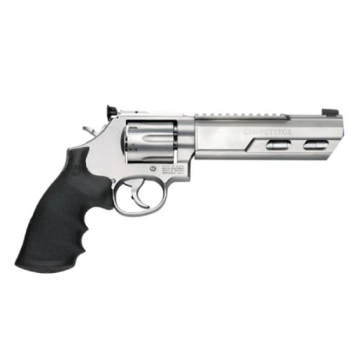 Smith & Wesson Performance Center Model 686 Competitor 6" Weighted Barrel Large .357 Mag/.38 S&W Spl +P Revolver, Matte Silver - 170319