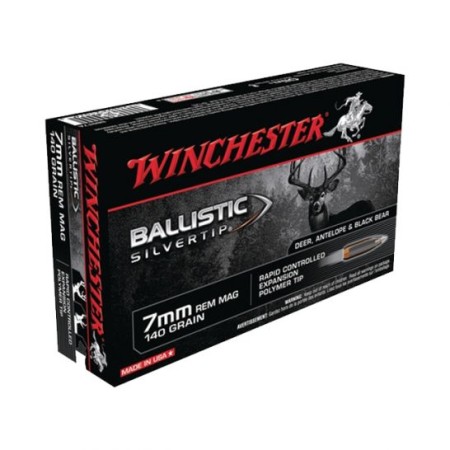 WINCHESTER Ballistic Silvertip 7mm Rem 140Gr Poly Tip 20rd Box Bullets (SBST7A)