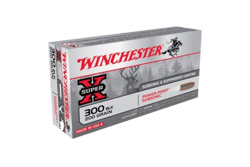 Winchester .300 AAC Blackout 200 Grain Super-X Centerfire Rifle Ammunition, 20rds - X300BLKX