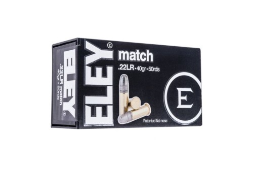 ELEY Match .22 LR 40gr Ballistic Performance Ammunition, 50 Rounds u2013 01100