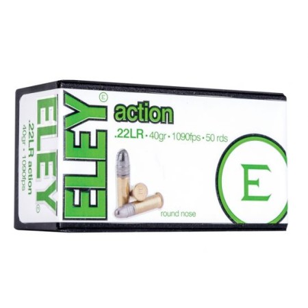 Eley Ammunition Eley Action Rimfire Ammo .22 LR 40gr RN 1090 fps 50/ct, EQ03200