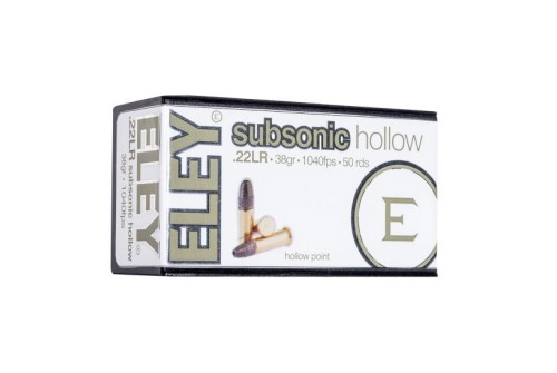 ELEY Subsonic Hollow .22 LR 38gr Ammunition, 50 Rounds u2013 05400