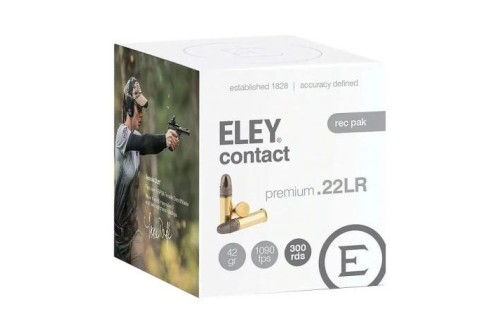 ELEY CONTACT .22 LR 300RD REC PK - Brass Casing