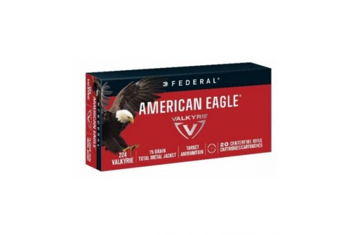 American Eagle .224 Valkyrie 75gr TMJ Ammunition, 20 Rounds - AE224VLK1