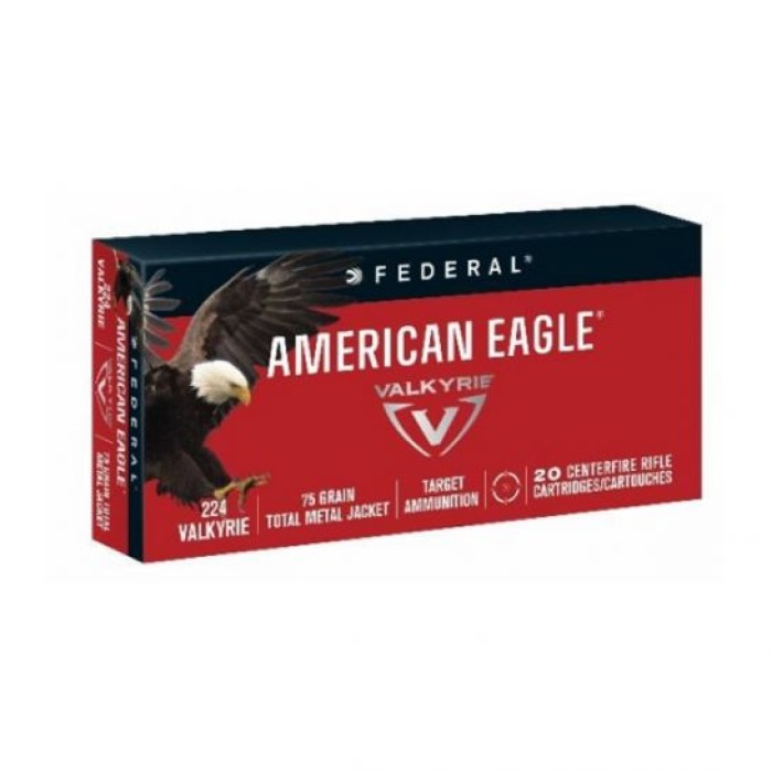 American Eagle .224 Valkyrie 75gr TMJ Ammunition, 20 Rounds - AE224VLK1