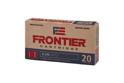 Hornady Frontier Boat Tail Hollow Point Match 5.56 NATO Ammo 75 gr 20 Round Box - Brass Casing