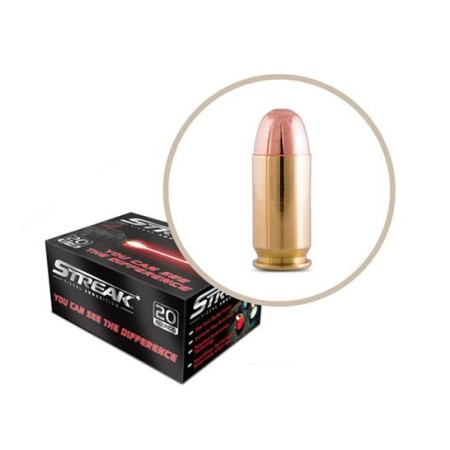 Ammo Inc STREAK .45 Auto/ACP 230gr TMJ Tracer Practice Ammo, 20 Rounds - 45230TMC-STRK-RED