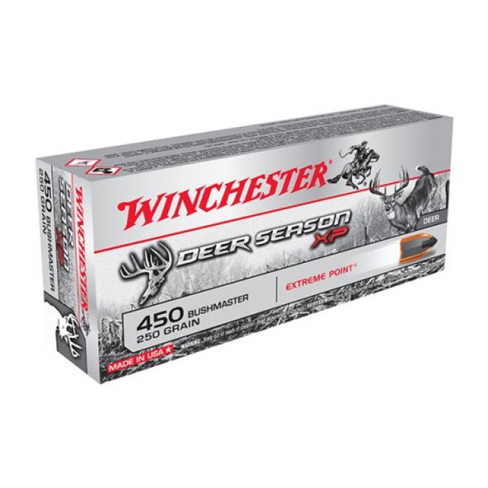 Winchester .450 Bushmaster 250gr Deer Season XP Rifle Ammunition, 20 Rounds - X450DS