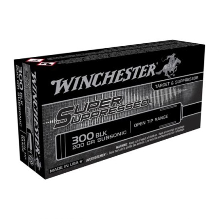 Winchester .300 AAC Blackout 200 gr Super Suppressed Subsonic Ammunition, 20 Rounds - SUP300BLK