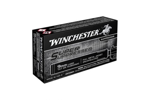 Winchester Super Supressed 9mm - Luger 147gr. Fmje 50-pack