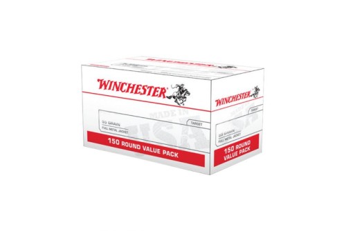 Winchester USA RIFLE .223 Remington 55 Grain Full Metal Jacket Brass Cased Centerfire Rifle Ammo, 150 Rounds, W223150