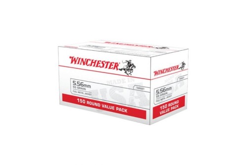 Winchester Ammo 5.56x45mm NATO M193 Ammo 55 G rain FMJ 150 Rounds Value Pack