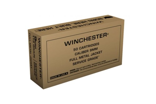 Winchester Service Grade 9mm 115gr FMJ 50 Rounds Aummunition - SG9W