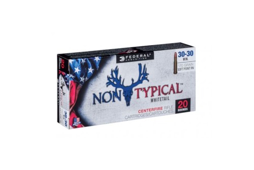 Federal 30-30 Win 170gr Soft Point Non-Typical Whitetail Rifle Ammunition, 20 Rounds - 3030DT170