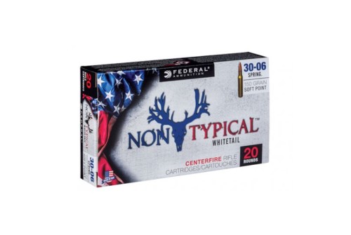 Federal 30-06 Sprg 150gr Soft Point Non-Typical Whitetail Rifle Ammunition, 20 Rounds - 3006DT150