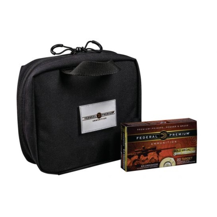 Federal  6.5 Creedmoor Gold Medal Sierra MatchKing Ammunition, 80 Rounds with Ammo Bag - GM65CRD1BAG1