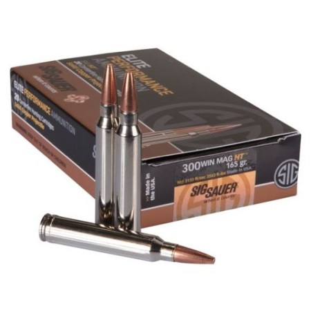 Sig Sauer .300 Win Mag 165 Grain Elite Copper Hunting Rifle Ammunition, 20 Rounds - E3WMH1-20