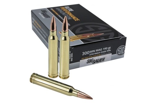 Sig Sauer .300 Win Mag 190 Grain OTM Match Grade Rifle Ammunition, 20 Rounds - E3WMM1-20