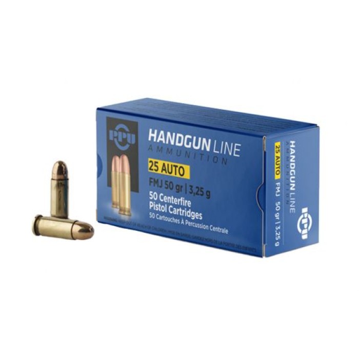 Prvi Partizan .25 Auto FMJ 50 gr 50 Rounds Ammunition - PPH25