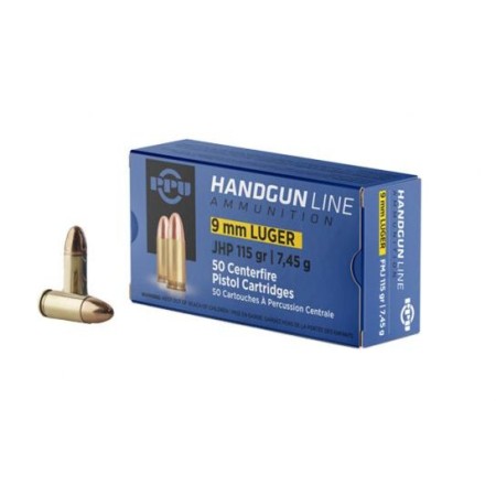 Ppu Ppr9.21 Handgun 9Mm Luger 115 GR Jacketed Hollow Point 50 Bx/ 20 CS