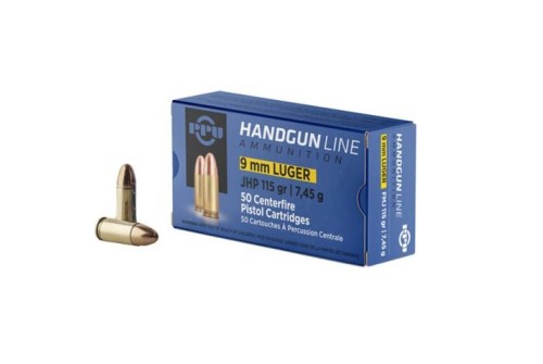 Ppu Ppr9.21 Handgun 9Mm Luger 115 GR Jacketed Hollow Point 50 Bx/ 20 CS