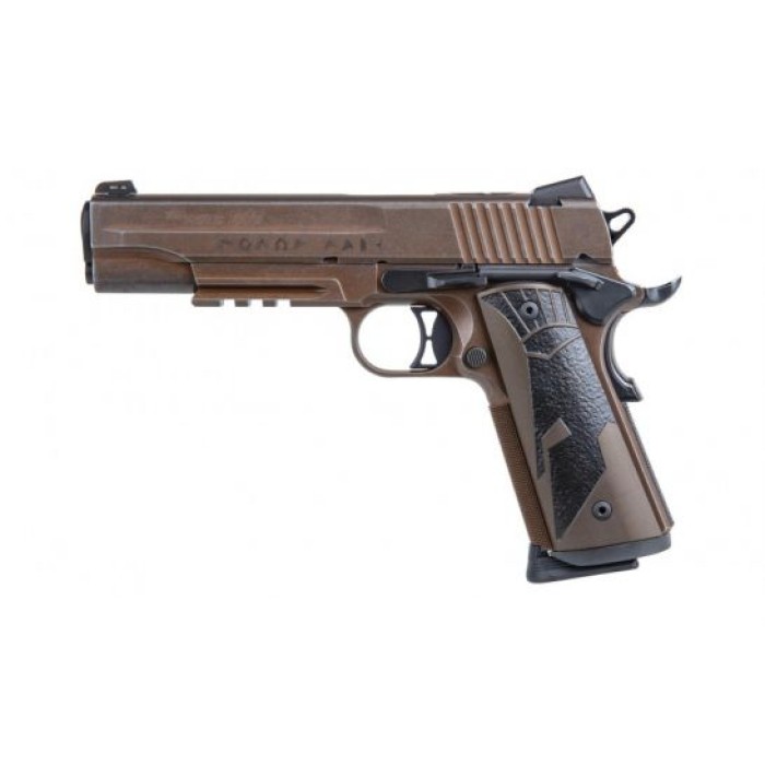 Sig Sauer 1911 Spartan II .45 ACP Pistol, Distressed Coyote Tan - 1911R-45-SPARTANII