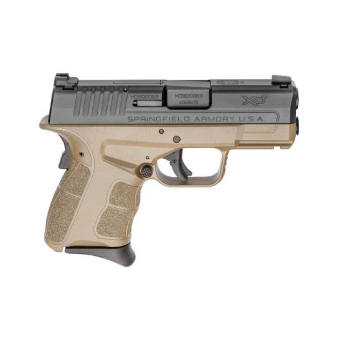 Springfield Armory XDS Mod.2 9mm FDE and Black Pistol with Fiber Optic Sights -  XDSG9339FDE