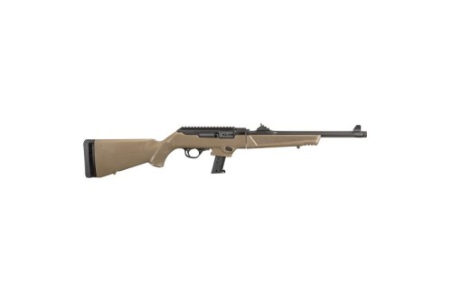 Ruger PC Carbine 9mm Rifle, Fluted/Threaded, FDE - 19105