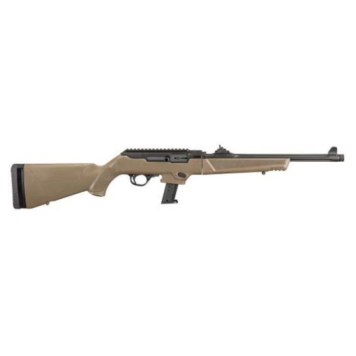 Ruger PC Carbine 9mm Rifle, Fluted/Threaded, FDE - 19105