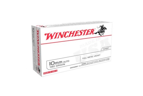 Winchester USA White Box 10mm 180 gr FMJ 20 Rounds Ammunition - USA10MM