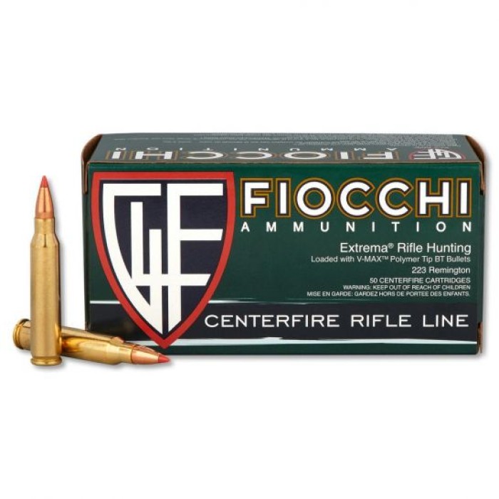 Fiocchi Extrema .223 Remington 50 gr VMAX 50 Rounds Ammunition - 223HVA50