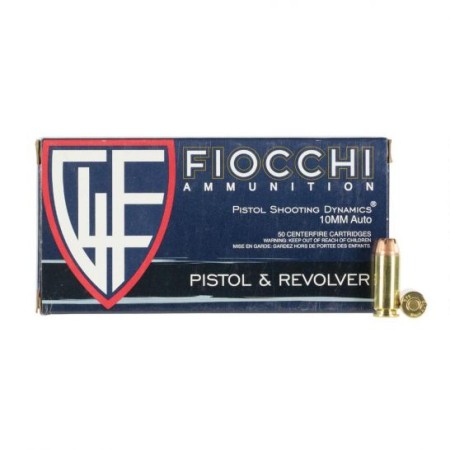 Fiocchi Pistol Shooting Dynamics 10mm Auto 180 gr JHP 50 Rounds Ammunition - 10APHP