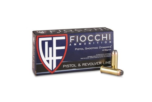 Fiocchi Defense Dynamics .44 Magnum 240 Grain JSP Brass Cased pistol Ammo, 50 Rounds, 44A500