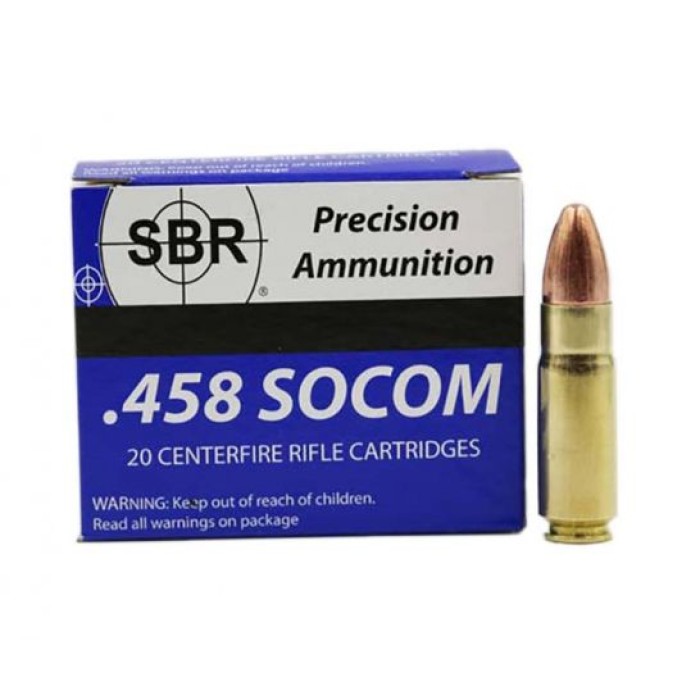 SBR .458 SOCOM 500 Gr FMJ Subsonic