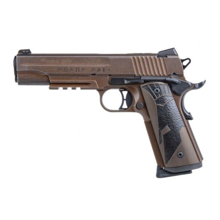 Sig Sauer Spartan II 1911 .45 ACP Pistol, Distressed Coyote - 1911CAR-45-SPARTANII