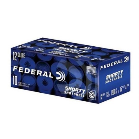 Federal 12 GA 1.75" #4 Buckshot 10 Rounds Shorty Shotshells - SH129 4B