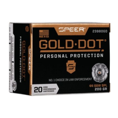 Speer Gold Dot Personal Protection .44 S&W Spl 200 gr 20 Rounds Ammunition - 23980GD