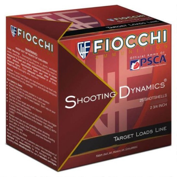 Fiocchi Shooting Dynamics 20 GA #8 25 Rounds Target Shotshells - 20SD8