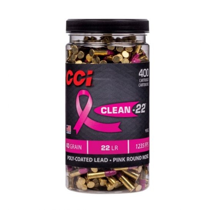 CCI Clean 22 Pink 40 Gr LRN 400 Rounds Ammunition - 955CC