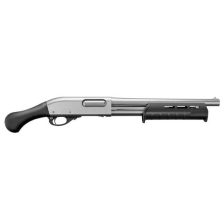 Remington 870 Tac-14 Marine Magnum 12 GA Pump Shotgun, Electroless Nickel-Plated Receiver - 81312