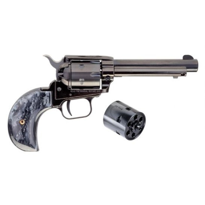 Heritage Rough Rider .22 LR/ .22 WMR 4.75" Revolver with Black Pearl Grips, Blued - RR22MB4BHBPRL