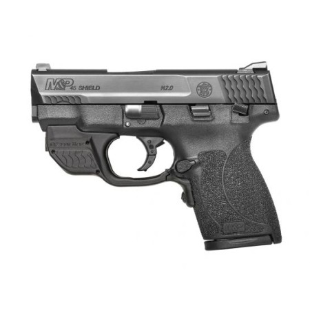 SMITH & WESSON M&P45 Shield M2.0 .45 ACP 3.3in 1x6rd 1x7rd Pistol with Crimson Trace Green Laserguard (11881)