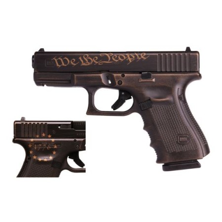 Glock G19 Gen 4 "We the People" 9mm Pistol, Burnt Bronze - UG1950204PRE