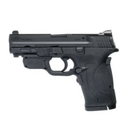 Smith & Wesson M&P 380 Shield EZ .380 ACP Pistol w/ Crimson Trace Green Laserguard, Blk - 12611