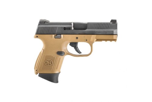 FN FNS-9 Compact 9mm 17rd/12rd Pistol, FDE/Black - 66-100356