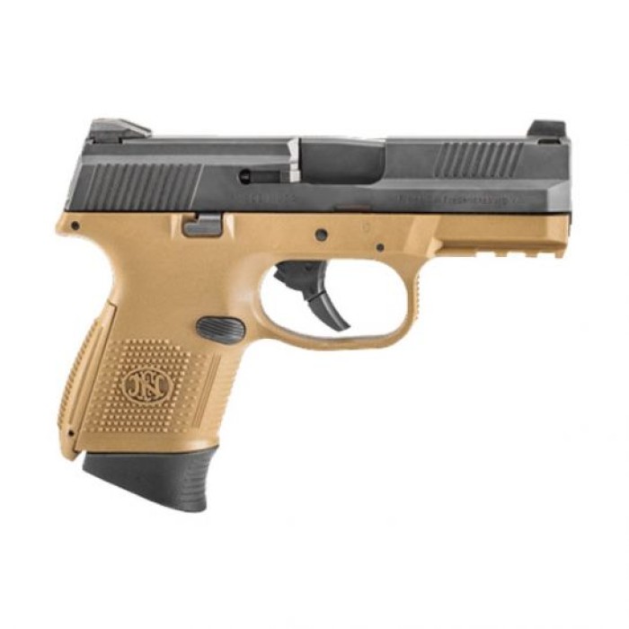 FN FNS-9 Compact 9mm 17rd/12rd Pistol, FDE/Black - 66-100356