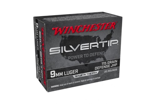 Winchester 9MM 115gr Silver Tip HP, 20rd Ammunition - W9MMST