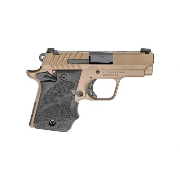 Springfield 911 9mm 7rd 3" Pistol, Desert FDE w/ Hogue Grips - PG9119FH