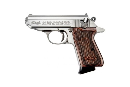 Walther PPK/S Stainless .380 ACP 3.35" Barrel 7-Rounds Walnut Grips