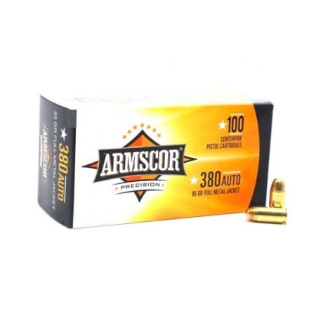 Armscor 50315 Pistol Value Pack 380 ACP 95 gr Full Metal Jacket (FMJ) 100rds/Bx